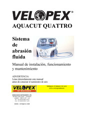 Velopex AQUACUT QUATTRO Manual De Instalación, Funcionamiento Y Mantenimiento