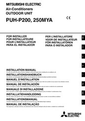 Mitsubishi Electric PUH-P200MYA Para El Instalador