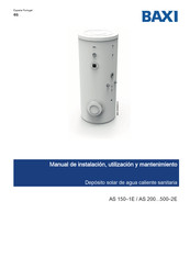 Baxi AS 500-2E Manual De Instalación, Utilización Y Mantenimiento