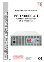 Elektro-Automatik PSB 10000 4U Manual De Funcionamiento