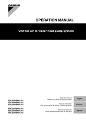 Daikin EBLQ036BA6VJU1 Operation Manual