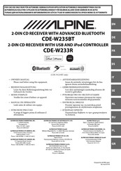 Alpine CDE-W235BT Manual De Operación