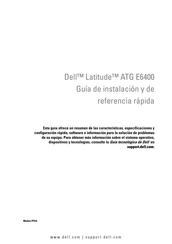 Dell Latitude E6400 ATG Guía De Instalación Y De Referencia Rápida