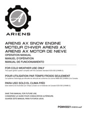 Ariens PGM45021 Manual De Funcionamiento