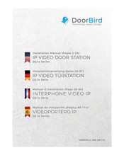 DoorBird D21x Serie Manual De Instalación