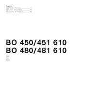 Gaggenau BO 450 610 Instrucciones De Instalación