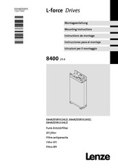 Lenze L-force Drives E84AZESR5524SD Instrucciones Para El Montaje