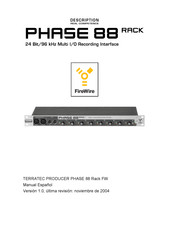 TerraTec PHASE 88 Rack FW Manual Del Usuario