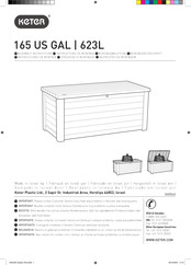 Keter 165 US GAL | 623L Instrucciones De Montaje