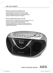 AEG SRR 4326 CD/MP3 Instrucciones De Servicio