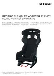 RECARO 7221002 Instrucciones De Montaje