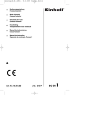 EINHELL BG-SH 1 Manual De Instrucciones