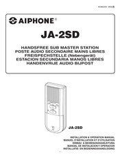 Aiphone JA-2SD Manual De Instalación Y Operaciones