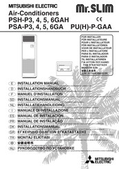 Mitsubishi Electric Mr.Slim PSA-6GA Manual De Instalación