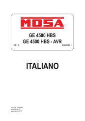 Mosa GE 4500 HBS-AVR Manual De Instrucciones