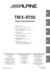 Alpine TMX-R705 Manual De Operación