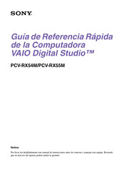 Sony VAIO Digital Studio PCV-RX54M Guía De Referencia Rápida