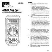 Ideal Test Pro 61-360 Manual De Instrucciones