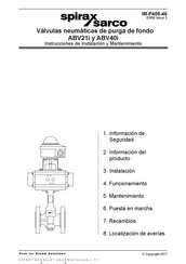 Spirax Sarco ABV40i Instrucciones De Instalación Y Mantenimiento