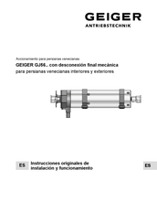 GEIGER GJ56 Serie Instrucciones Originales De Instalación Y Funcionamiento