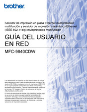 Brother MFC-9840CDW Guía Del Usuario En Red