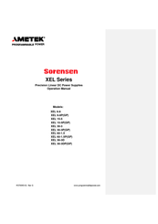 Ametek Sorensen XEL 30-3 Manual De Instrucciones