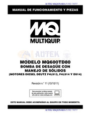 MQ Multiquip MQ600TD80 Manual De Funcionamiento