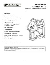 Associated Equipment KS400 Manual De Instrucciones