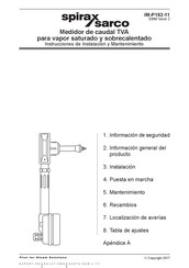 Spirax Sarco TVA Instrucciones De Instalación Y Mantenimiento