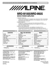 Alpine MRD-M1005 Manual De Operación