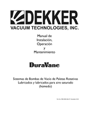 Dekker DuraVane RVL300HH Manual De Instalación, Operación Y Mantenimiento