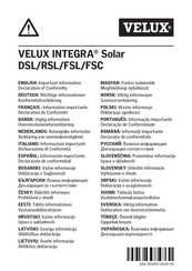 Velux integra Solar FSL Manual De Instrucciones