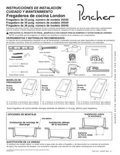 Porcher 35020 Instrucciones De Instalación Cuidado Y Mantenimiento