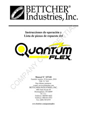 BETTCHER INDUSTRIES Quantum Flex X1850 Instrucciones De Operación