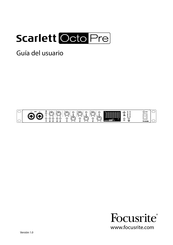 Focusrite Scarlett OctoPre Guia Del Usuario