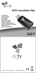 PCTV Systems microStick 76e Guia De Inicio Rapido