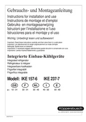 KÜPPERBUSCH KE 157-6 Instrucciones Para El Montaje Y Uso