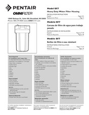 Pentair OMNIFILTER BF7 Nstrucciones De Instalacion