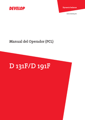 Develop D 131F Manual Del Operador