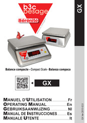 B3C pesage Serenite GX Serie Manual De Instrucciones