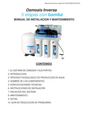 Aquapura RO-125G Manual De Instalación Y Mantenimiento