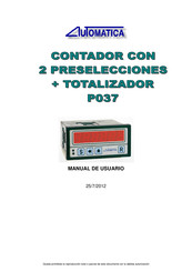 Automatica P037 Manual De Usuario