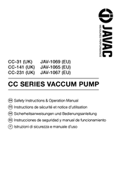 JAVAC CC-231 Manual De Funcionamiento