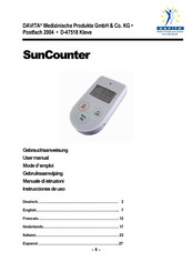 Davita SunCounter Instrucciones De Uso