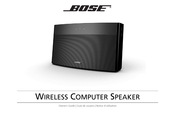 Bose WIRELESS COMPUTER SPEAKER Guía De Usuario