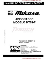 MQ Multiquip Mikasa MT74-F Manual De Operación Y Partes