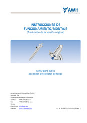 AWH DN125/PN6 Instrucciones De Funcionamiento/Montaje