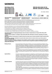Siemens S22,5 2F-DI Serie Instructions De Service