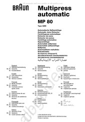 Braun MP 80 Manual De Instrucciones