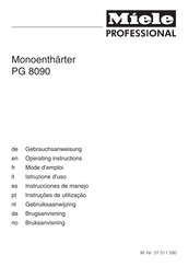 Miele professional PG 8090 Instrucciones De Manejo